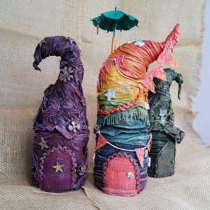 Powertex fairy houses by Kore Sage