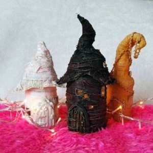 Powertex fairy houses Ivory by Kore Sage