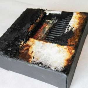 Black and Rust Powertex Mixed Media by Kore Sage