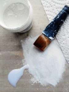 Mix water resistant paint with Easy Varnish and powercolor