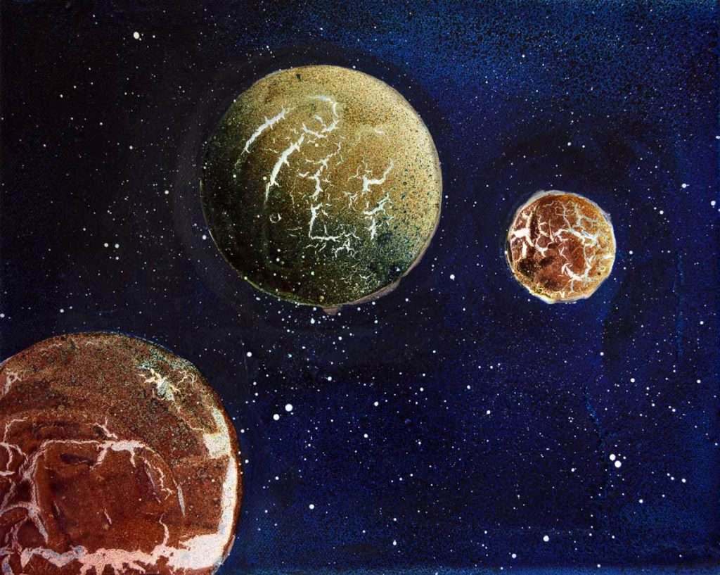 Powertex planets with Bister, Art by Kore Sage