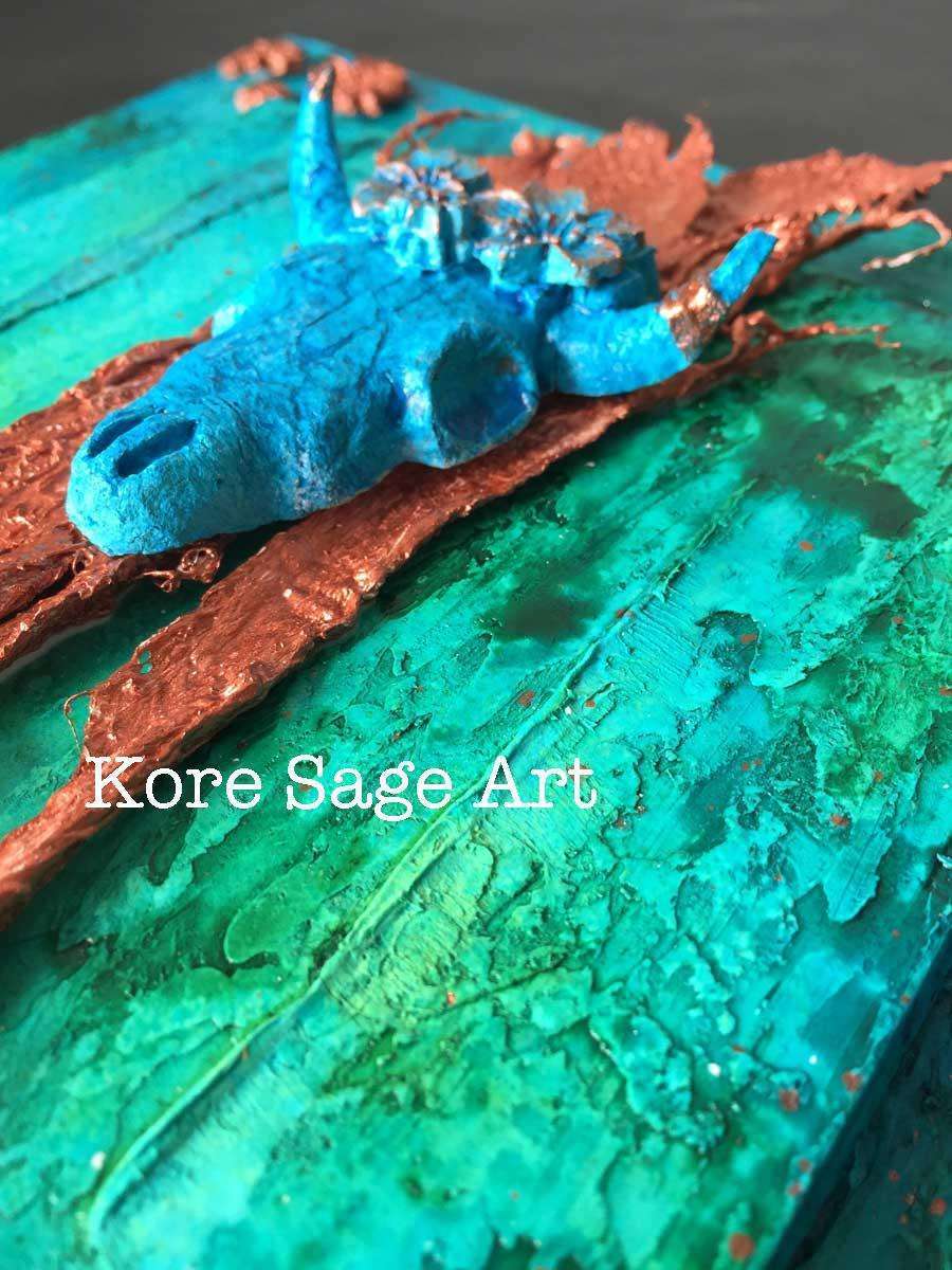 Create a textured background for a focal piece - Kore Sage Artist