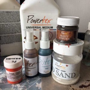 Powertex rust art materials list