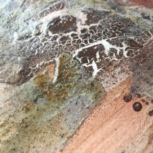 Using Rusty Powder for a mixed media rust layer